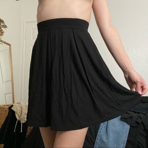 High waist basic skater skirt